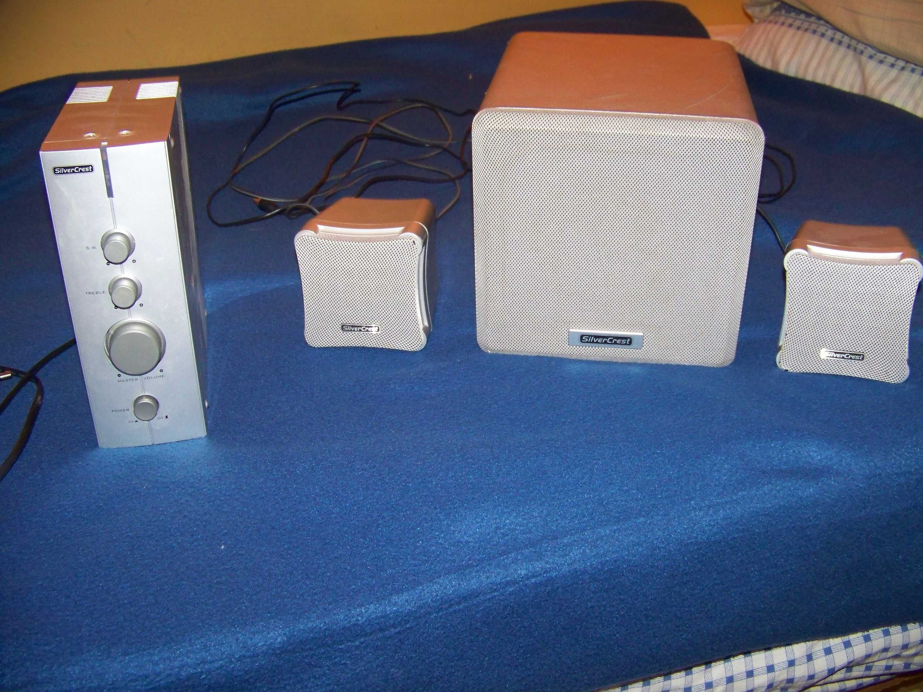 colunas de som amplificadas 2.1 Silvercrest