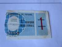 raro bilhete futebol 1963 campeonato nacional Olhanense Benfica
