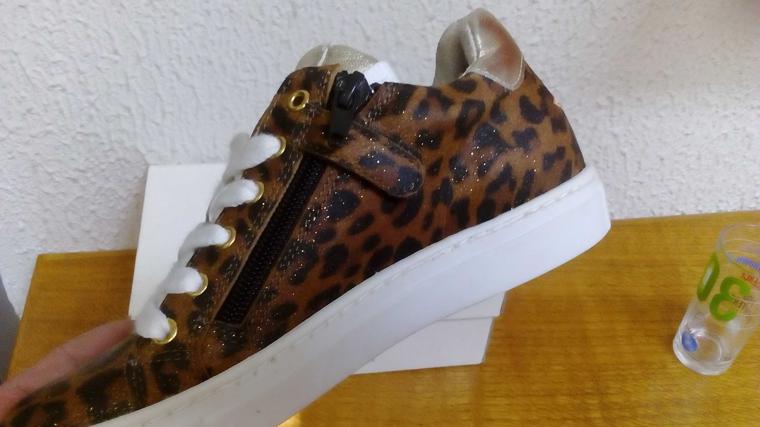 Nº31 Mini Minelli Sapatilha de Criança Padrão Leopardo