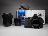 olympus om-d e-m5 + panasonic объективы 3 шт.