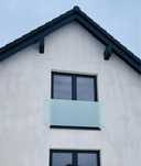 Balkon francuski mleczne szkło 3 szt
