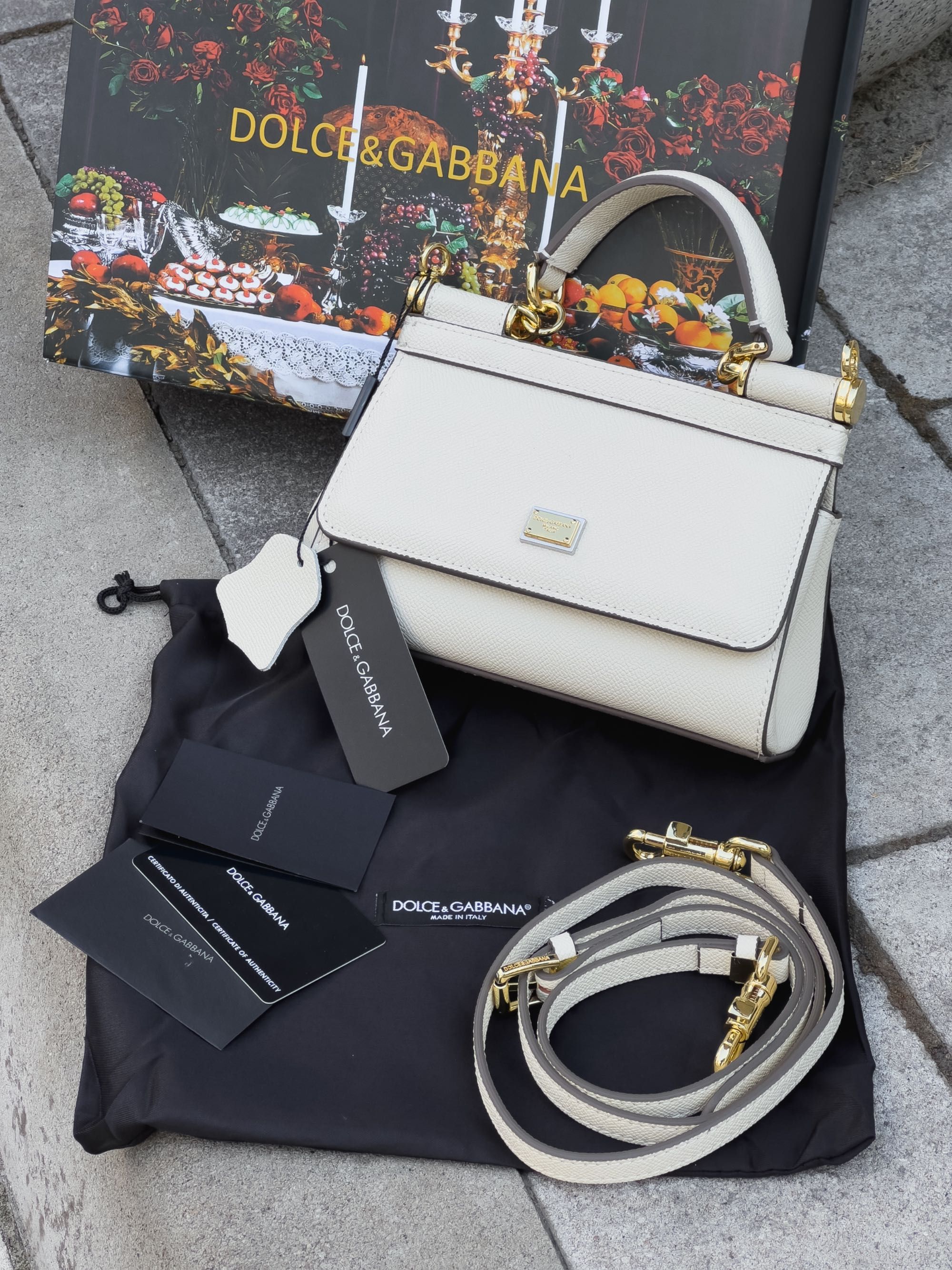 Сумка D&G Dolce & Gabbana шкіра | біла