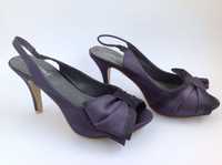 Sapatos sandálias salto alto azuis de mulher Marypaz 38 novas