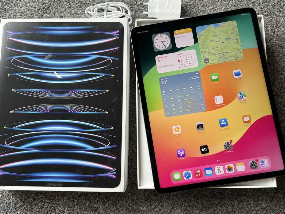 iPad Pro 12.9 6 GEN M2 13 256GB WIFI Cellular LTE 5G Bat91% Gwarancja