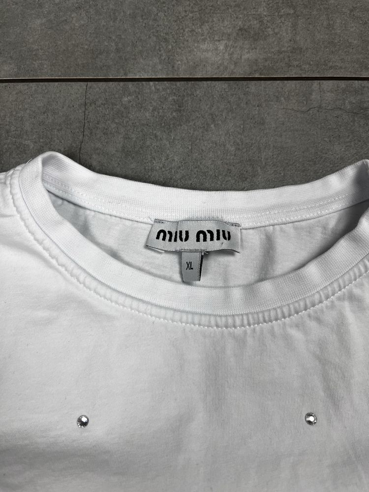 Crop top damski miu miu