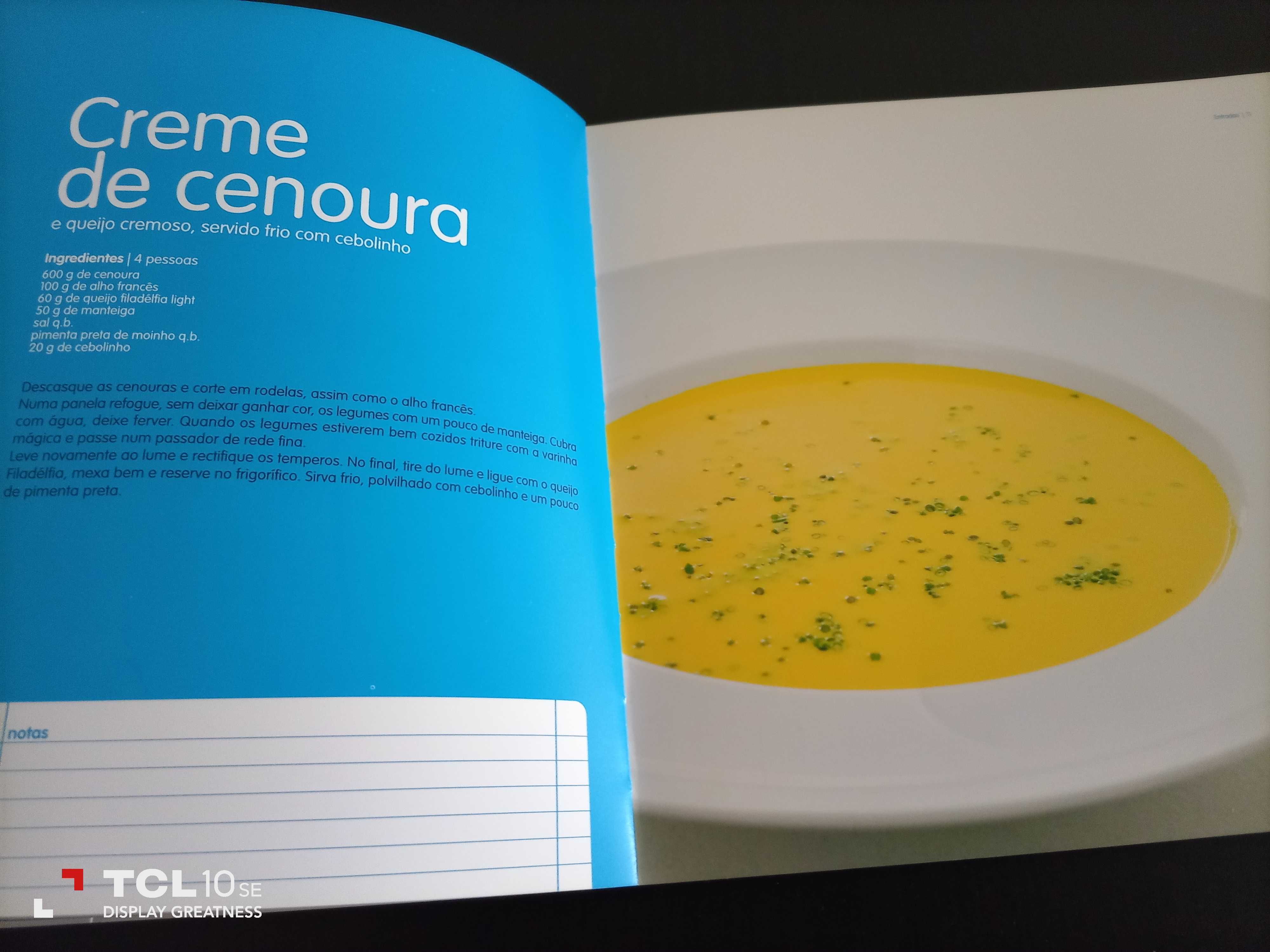 Livro de receitas de culinária