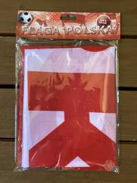 Flaga biało czerwona Polska duża dla kibica, na Święto Niepodległości