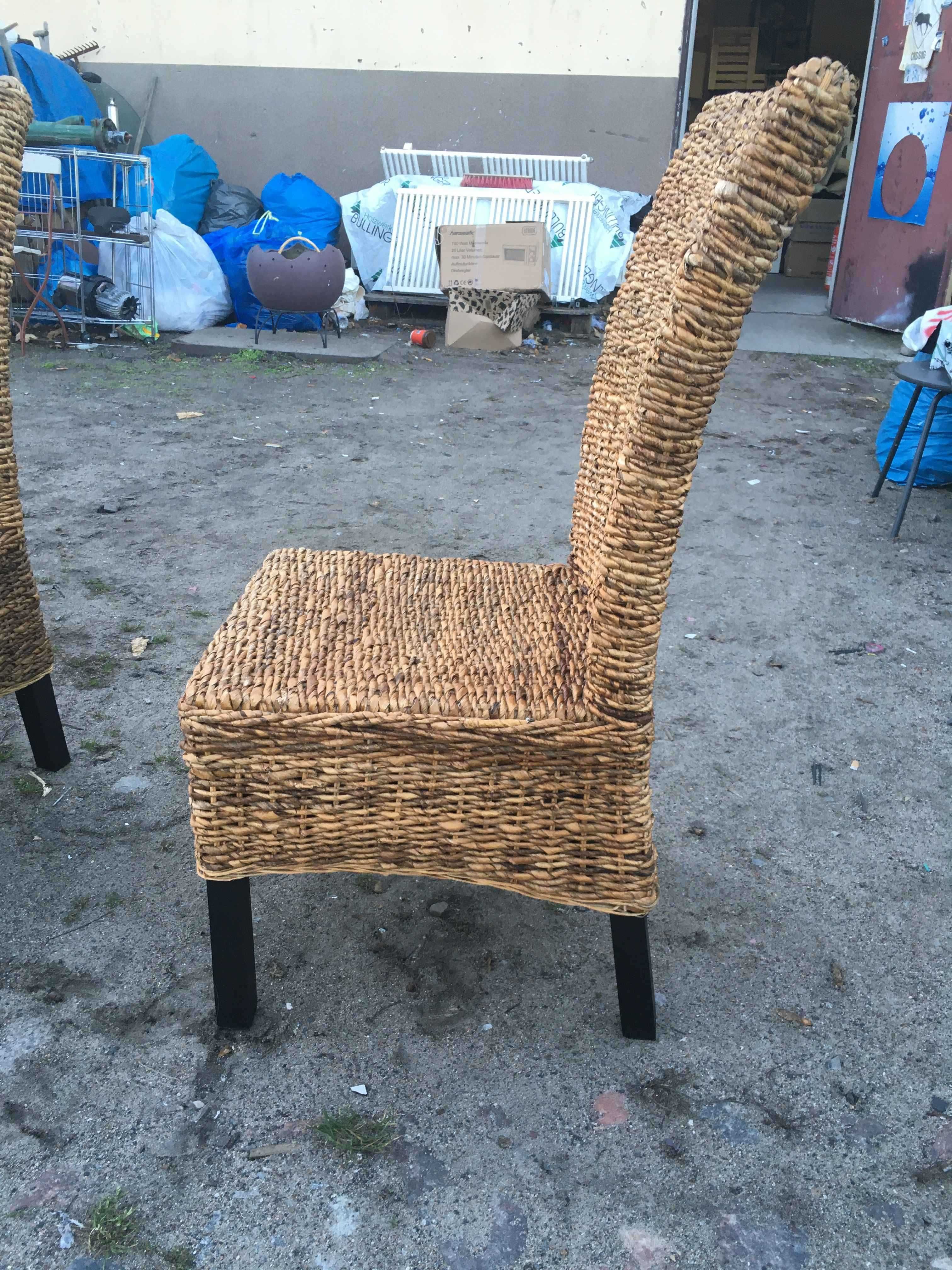 Krzesła tarasowe pokojowe 5szt abaka brązowe