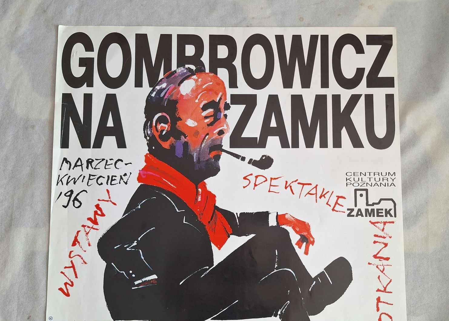 Plakat Gombrowicz na zamku Poznań 96