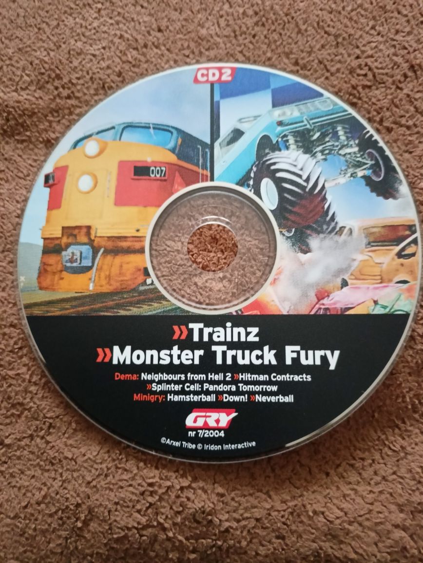 Hotel Giant, Trainz, Monster Truck Fury Gry komputerowe na CD.