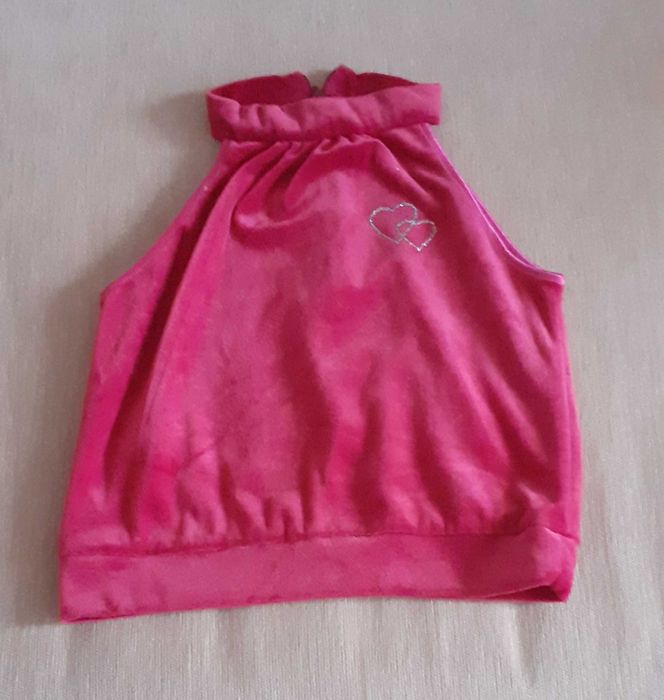 Różowa welurowa bluzeczka