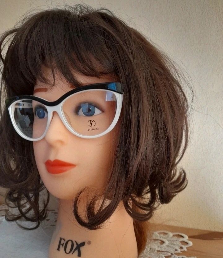 Oryginalne Okulary oprawki Eva Minge czarno białe