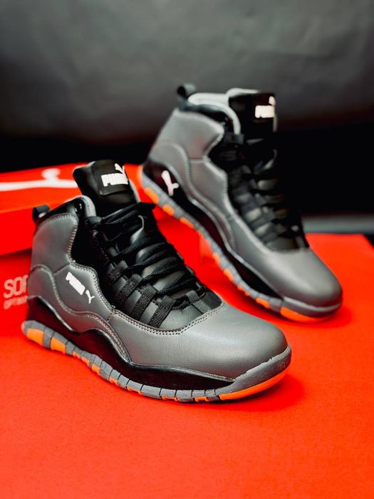 Мужские кроссовки Puma Серые кожаные кроссовки Пума Зимові кросівки