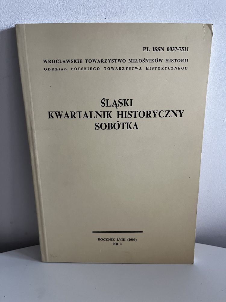 Śląski Kwartalnik Historyczny Sobótka 2003 nr 3