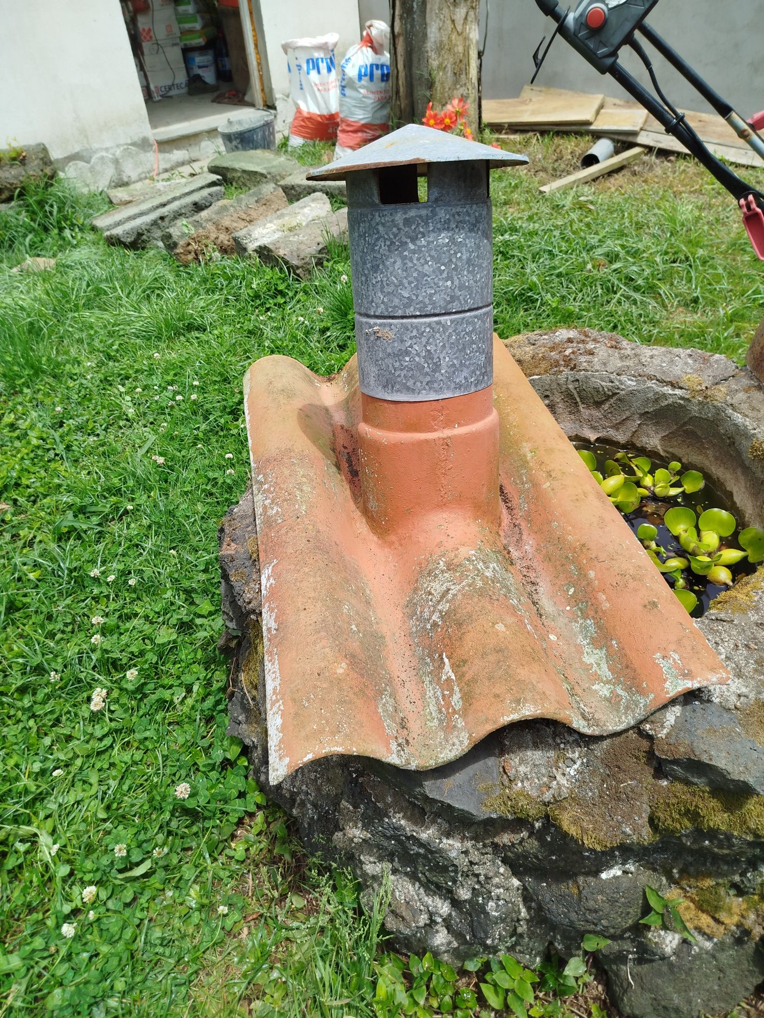Telha com chaminé