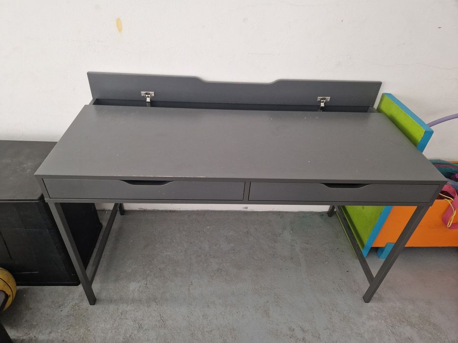 Secretária, cinz esc, 100x48 cm