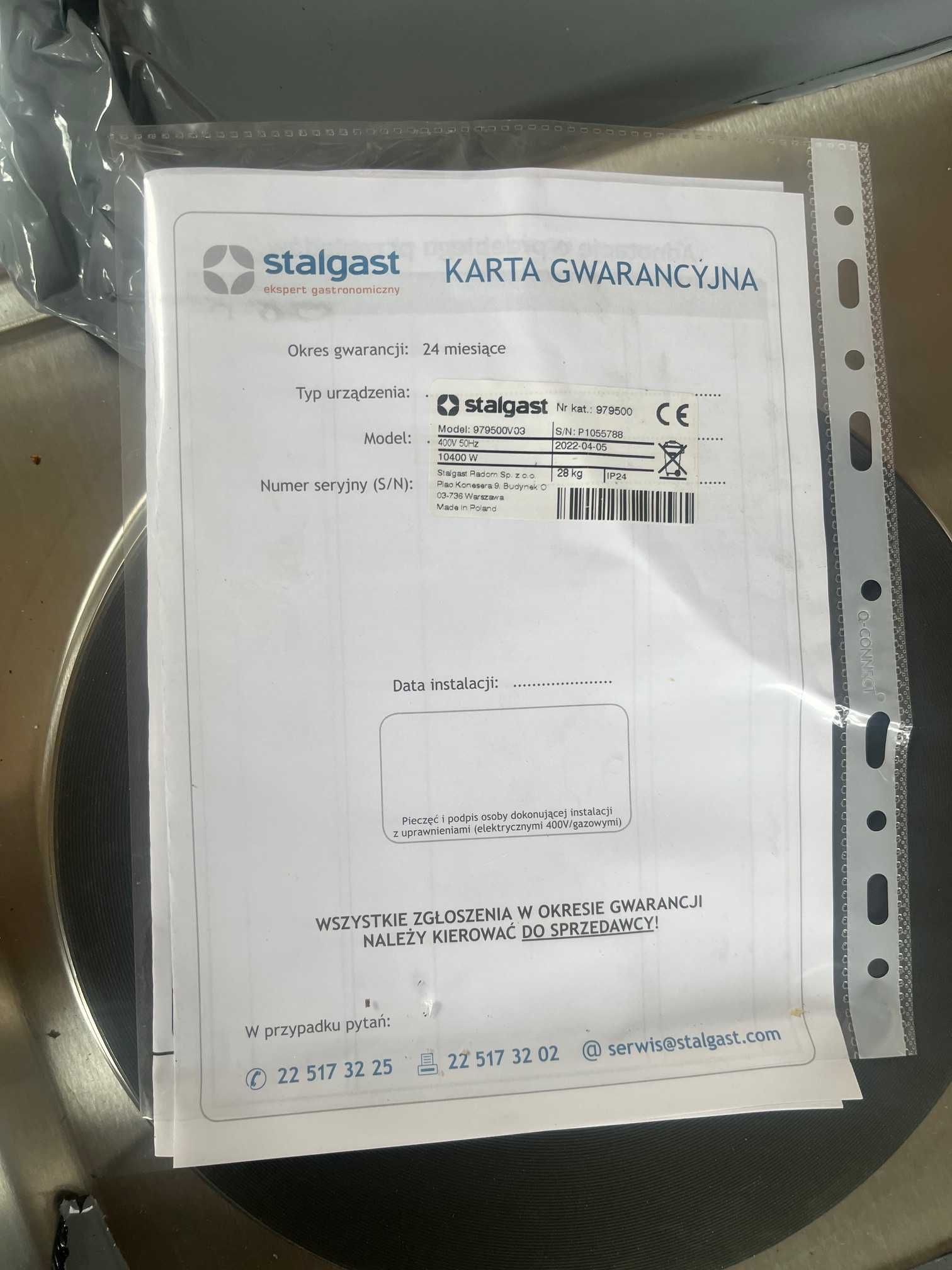 Nowa Kuchnia Elektryczna STALGAST 979500 | 4 palniki | 10.4 KW