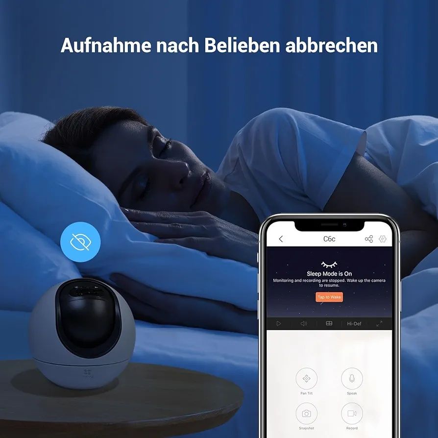 EZVIZ C6c 3MP – Wewnętrzna Kamera Monitorująca 2K WLAN z 360°