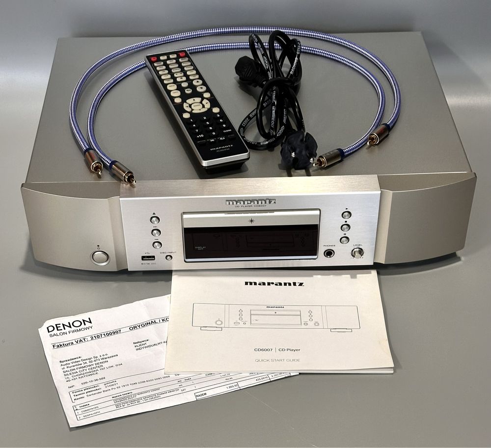 Wzmacniacz Marantz PM7000N plus odtwarzacz CD CD6007 rachunek, komplet