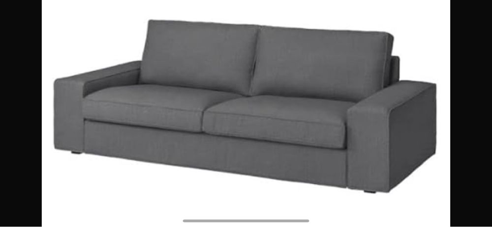 Capa Sofá IKEA KIVIK 2 lugares Skiftebo Dark Grey como NOVA