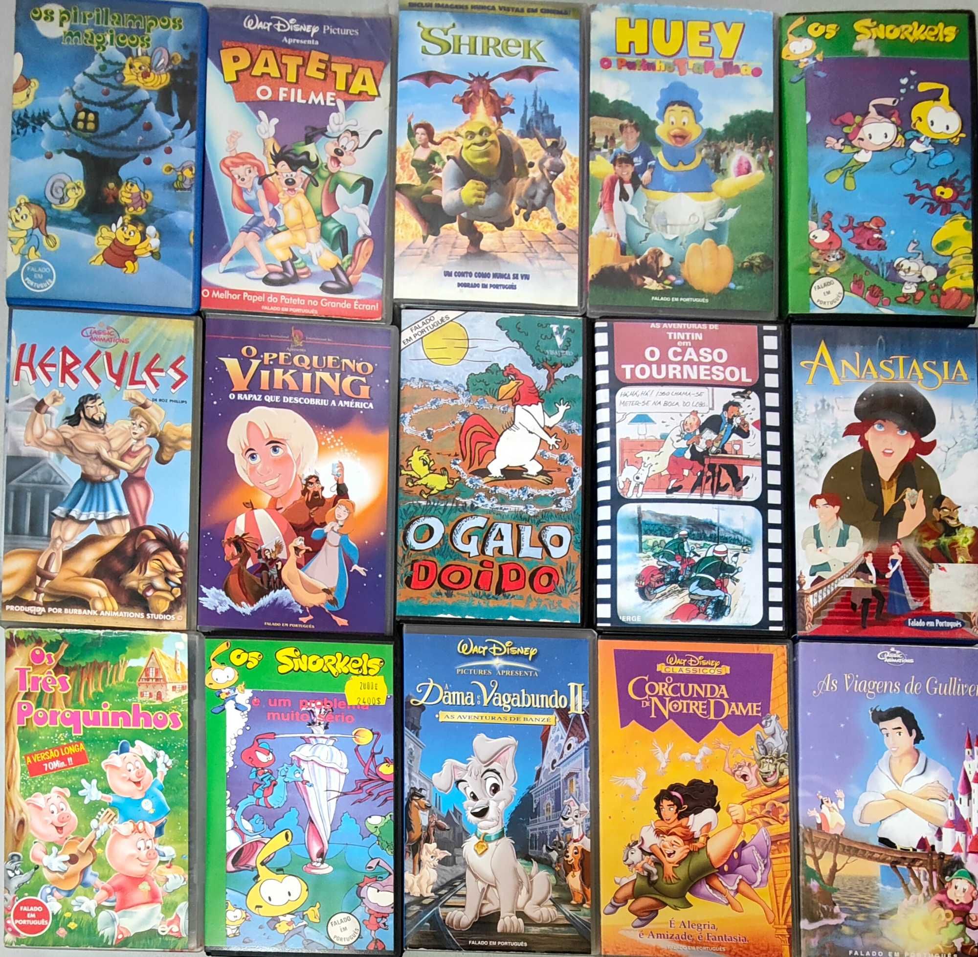 Lote Vhs Infantil 5 - Ver lista Abaixo - PROMOÇÂO 1 €