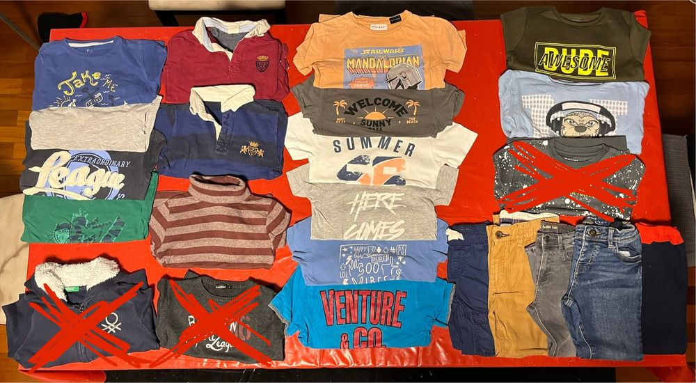 Lote (F) Conjunto peças Roupa Criança 4-5 anos