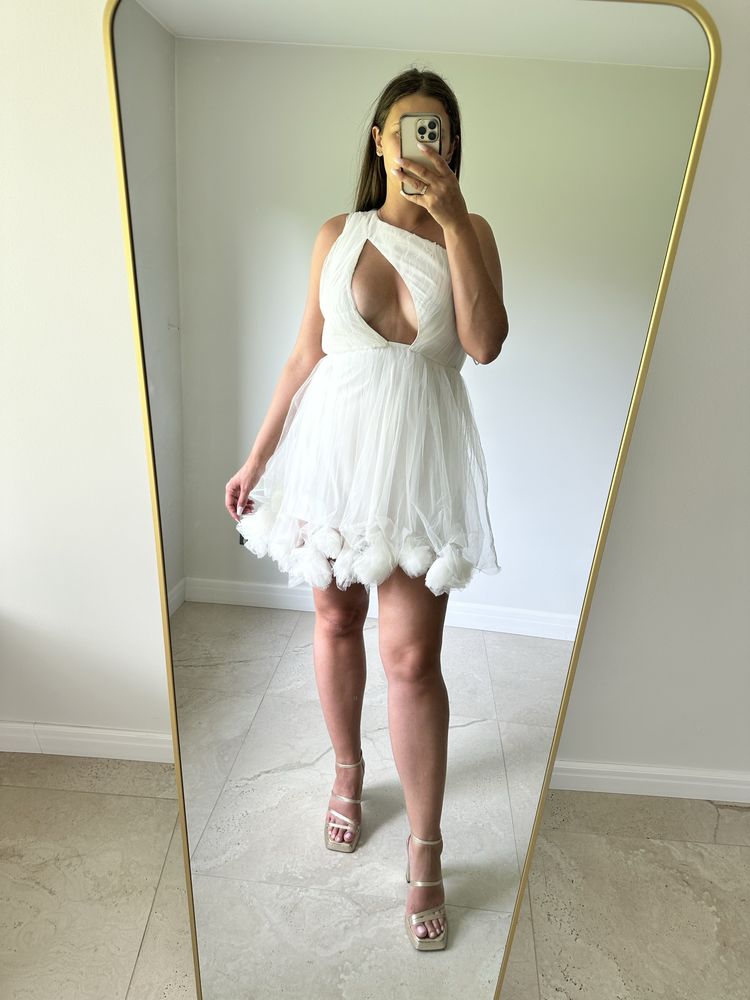 Krótka sukienka lace&beads panieński poprawiny wesele ślub