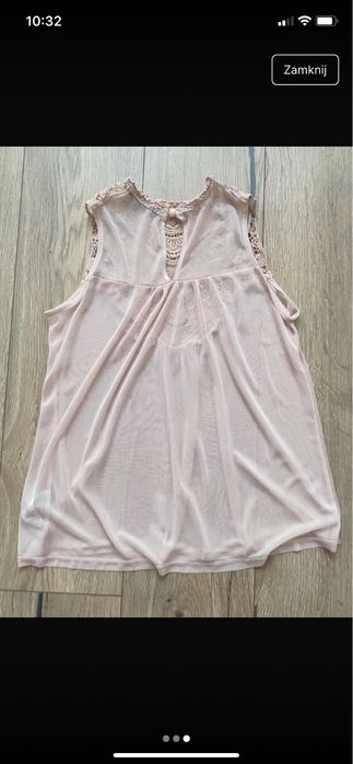 Bluzka zwiewna letnia siateczka koronka elegancka atmosphere