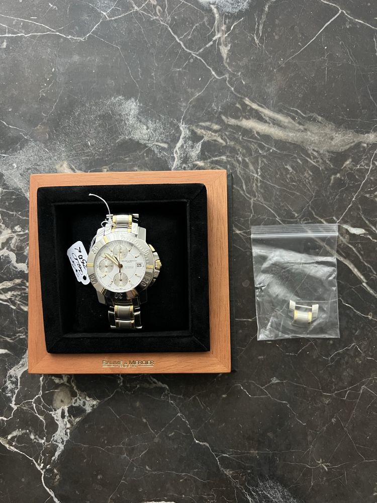 Годинники Baume&Mercier хронограф, Швейцарія,золото/сталь, як нові