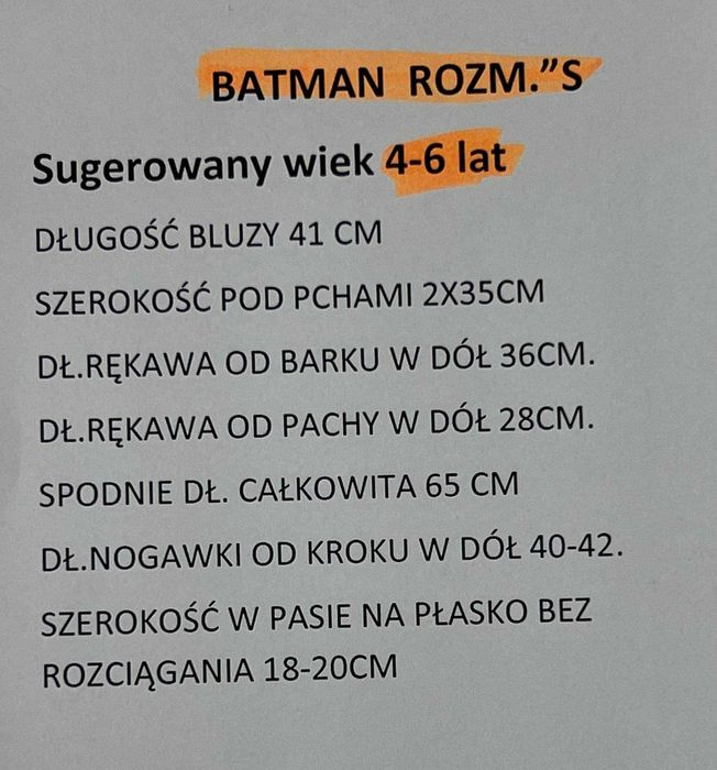 Batman strój kostium na bal