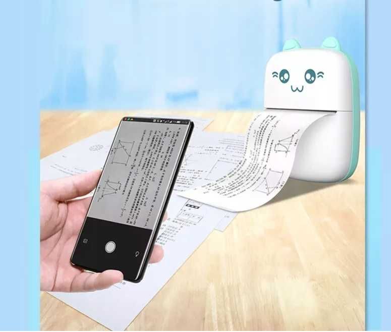 MINI DRUKARKA TERMICZNA DO ZDJĘĆ 
+ 6 rolek papieru termicznego GRATIS