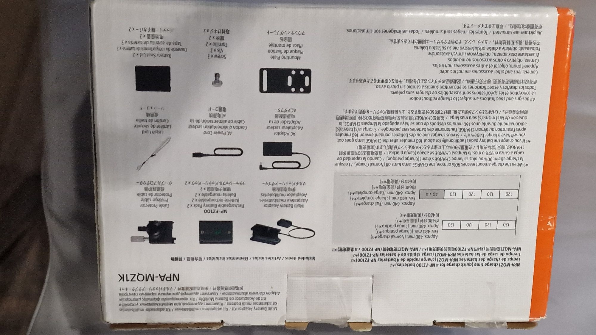 Sony Multi Battery Adaptor Kit ładowarka 4x A7 III seria Z i W