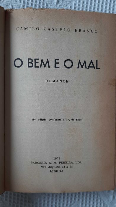 "O Bem e o Mal" de Camilo Castelo Branco