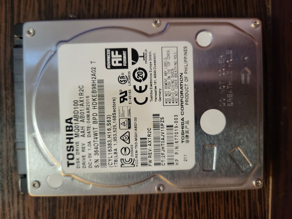 Dysk twardy 2,5 1 TB/1000GB / Gwarancja 2 lat