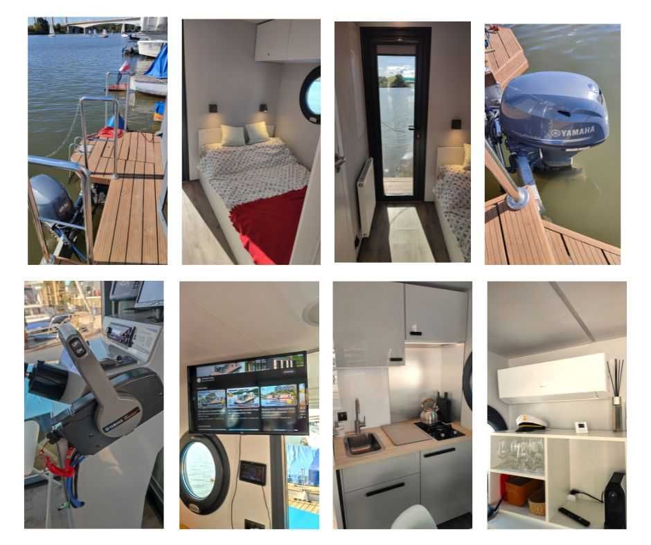 Dom na wodzie całoroczny Houseboat Hausboot model Apart M 2019