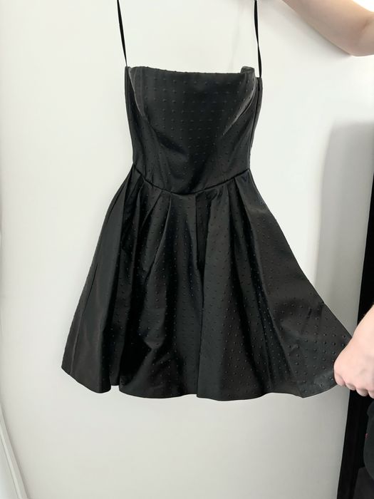 Skórzana sukienka z eko skóry na wesele studniówkę bal styl rockowy S