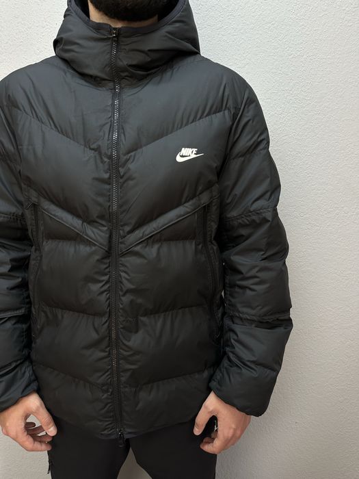 Куртка Пуховик Nike Storm-Fit Primaloft Чорна З Капюшоном На Зиму