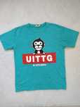 Turkusowy niebieski t-shirt UITTG BABY, M, błękitny, baby blue, bape