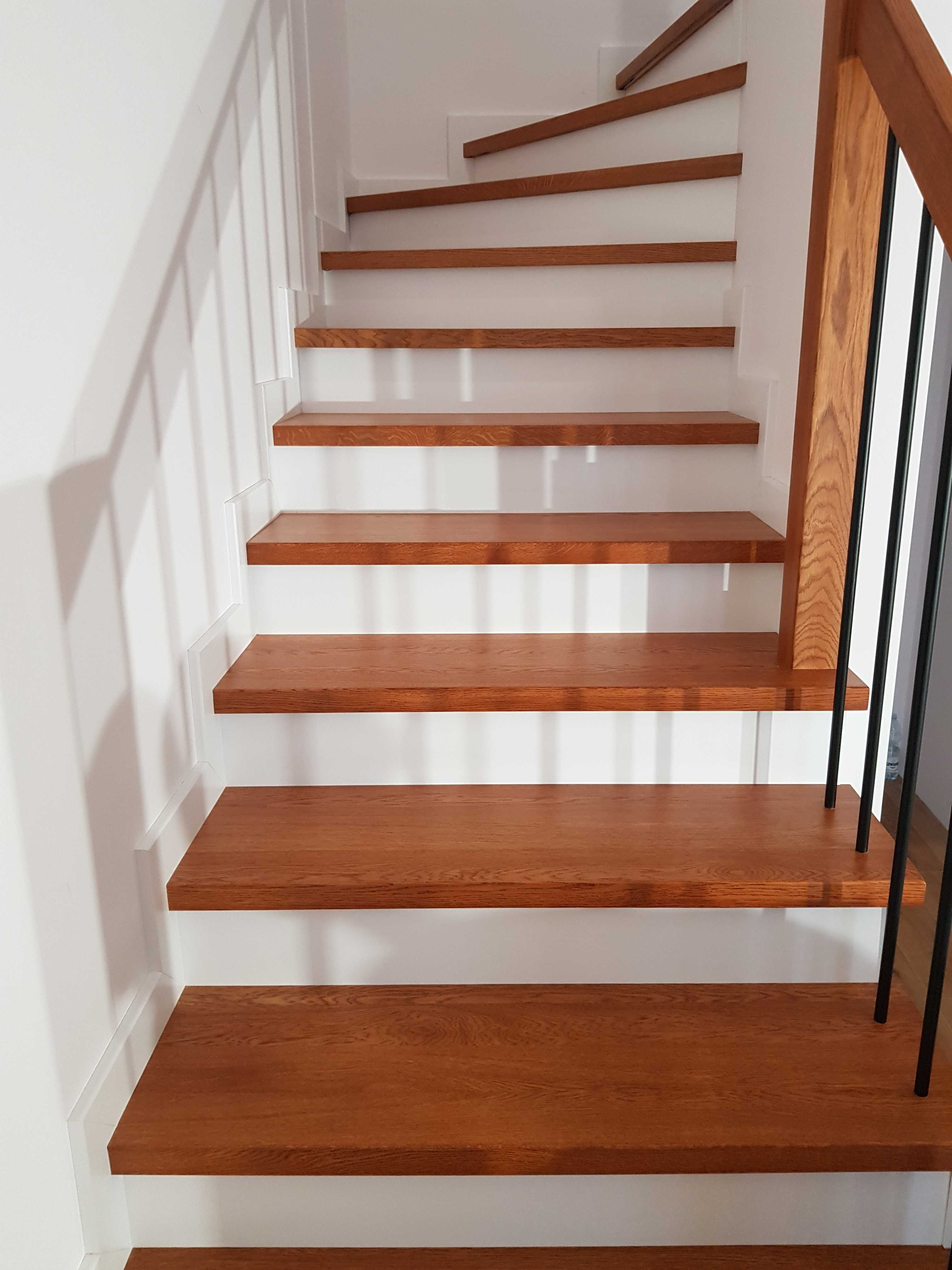 Schody drewniane , balustrady , trepy dębowe , usługi stolarskie