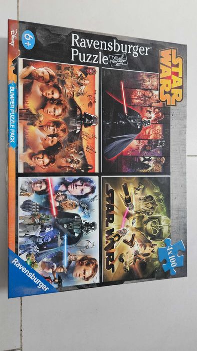 Ravensburger STAR WARS puzzle 4x100 stan BDB kompletne