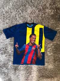 FCB Barcelona Ronaldinho Gaucho full print jersey koszulka sportowa M