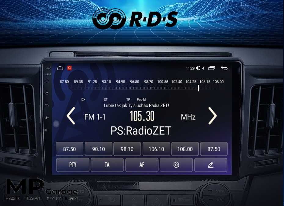 Nawigacja Android TOYOTA RAV4 2012/2018 LTE DSP 4G Qled  CarPlay/AA