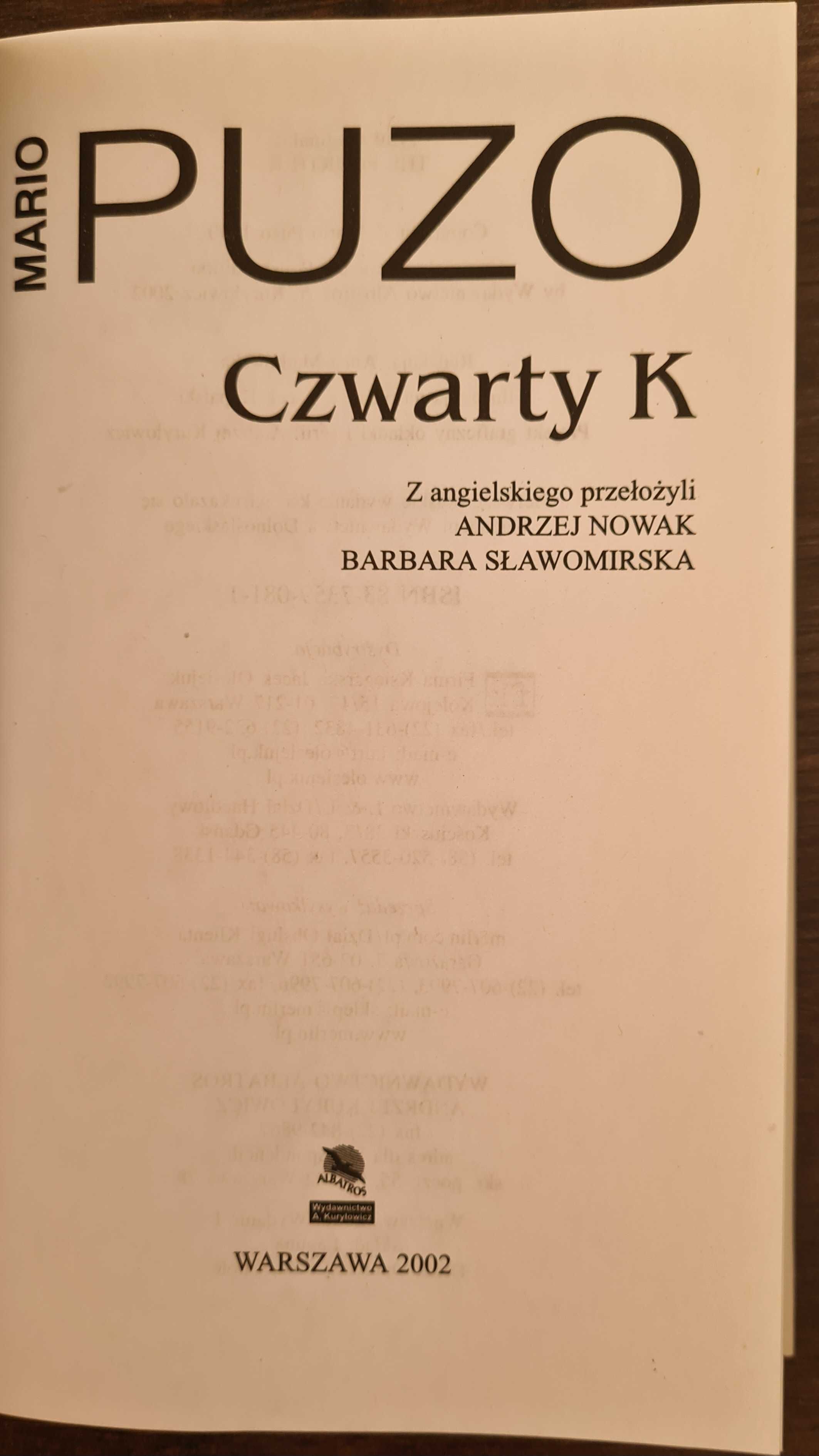 Książka: "Czwarty K" Mario Puzo