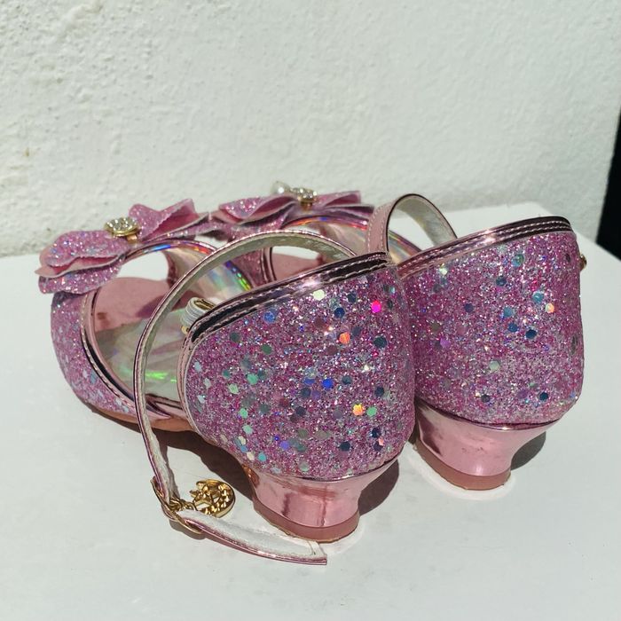 Sapatos Princesa Rosa Glitter Menina Tamanho 27.5
