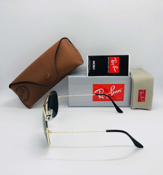 Солнцезащитные очки Ray Ban Aviator Large Metal 3026 Gold 62мм стекло