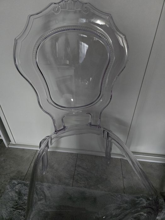 Krzesło transparentne glamour toaletka