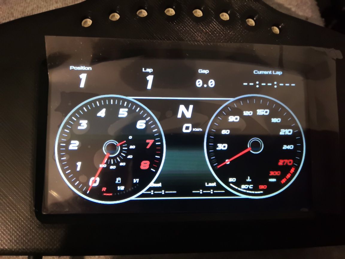 Wyświetlacz LCD 4.3 cala simracing fanatec Logitech Thrustmaster