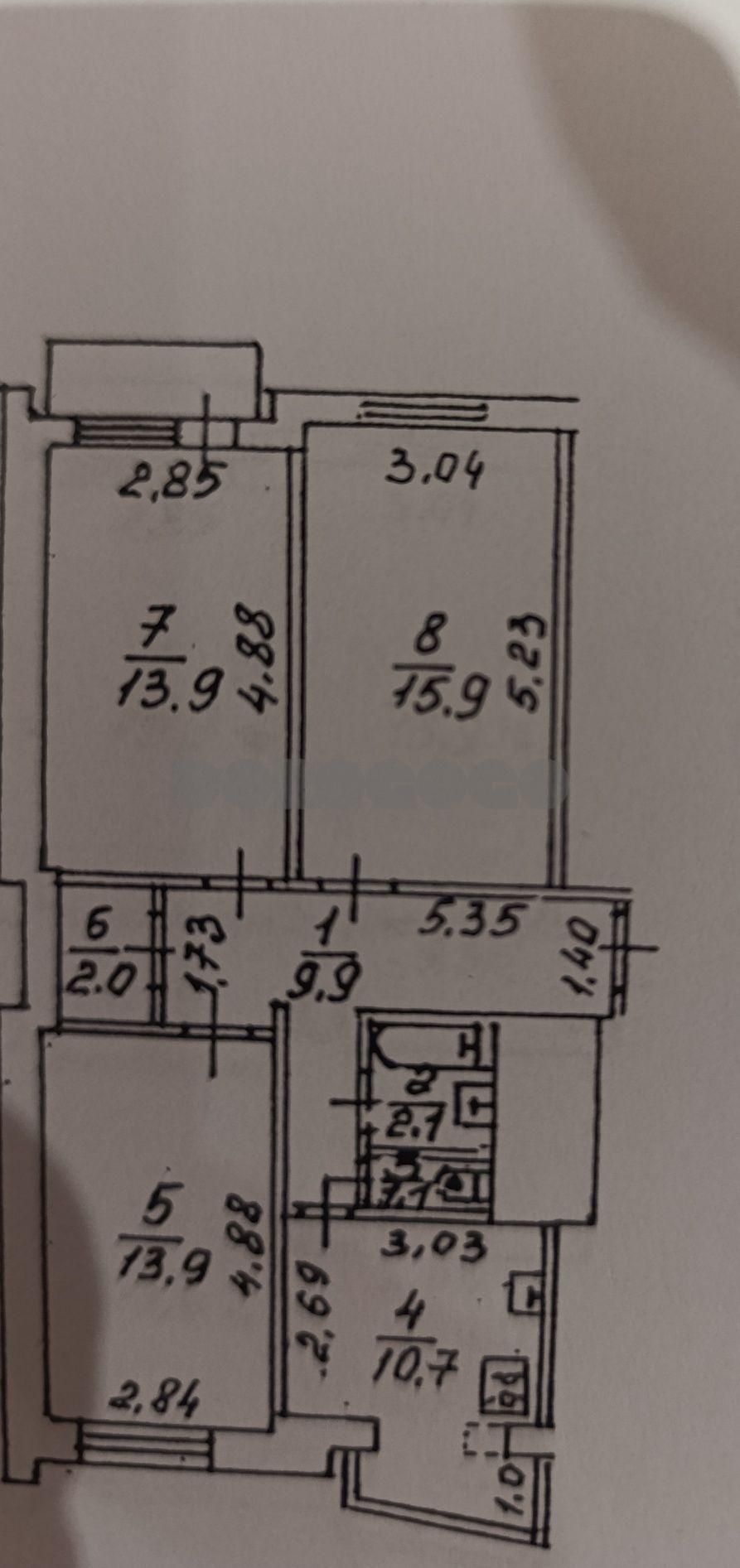 Продаж 3 кімн. кв-ри 70 м2 вул. Зодчих, 68/2