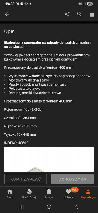 Kosz na śmieci wysuwany