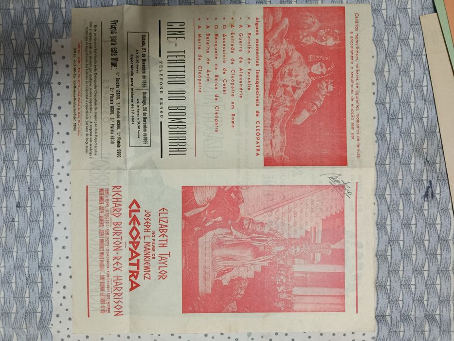 4 Panfletos/cartazes (Cine-Teatro Bombarral) anos 60